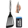 image:imageZulay Kitchen Stainless Steel Fish Turner Spatula  124 Flexible HeatResistant Slotted Turner for NonStick Cookware  RustProof Durable amp Dishwasher Safe Cooking Utensil for Everyday UseMedium
