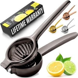 image:imageLemon Squeezer Stainless Steel with Premium Quality Heavy Duty Solid Metal Squeezer Bowl  Large Manual Citrus Press Juicer and Lime Squeezer Stainless Steel  by Zulay KitchenMetallic Black