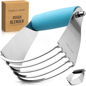 image:imageSimple Craft Pastry Cutter For Baking  Stainless Steel Pastry Blender Tool With Comfortable Grip Handle  Heavy Duty Dough Cutters amp Dough Blender For Mixing Butter Flour and More BlueBlue