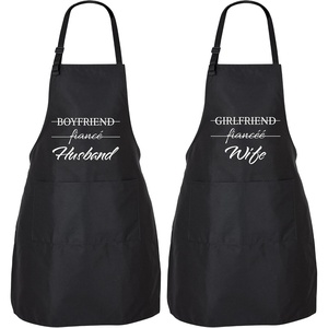 image:imageZulay 2Pack Funny Aprons for Men amp Women  Kitchen Aprons with Adjustable Neck Strap amp 2 Large PocketsHusband  Wife