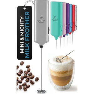 image:imageZulay Froth N Go Milk Frother  Rechargeable 3in1 Handheld Frother Wand with Travel Case amp USBC Charger  Single Double amp Egg Whisk for Latte Cappuccino Matcha Protein Shakes  Forge MarbleBlackened Silver
