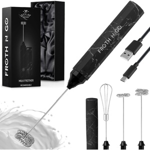 image:imageZulay Froth N Go Milk Frother  Rechargeable 3in1 Handheld Frother Wand with Travel Case amp USBC Charger  Single Double amp Egg Whisk for Latte Cappuccino Matcha Protein Shakes  Forge MarbleForge Marble