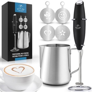 image:imageZulay Froth N Go Milk Frother  Rechargeable 3in1 Handheld Frother Wand with Travel Case amp USBC Charger  Single Double amp Egg Whisk for Latte Cappuccino Matcha Protein Shakes  Diamond WhiteGraphite Black