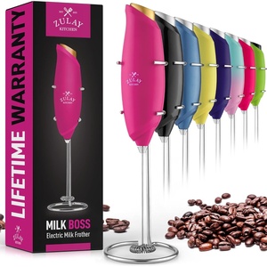 image:imageZulay Froth N Go Milk Frother  Rechargeable 3in1 Handheld Frother Wand with Travel Case amp USBC Charger  Single Double amp Egg Whisk for Latte Cappuccino Matcha Protein Shakes  Forge MarbleOne Pink with Gold