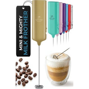 image:imageZulay Froth N Go Milk Frother  Rechargeable 3in1 Handheld Frother Wand with Travel Case amp USBC Charger  Single Double amp Egg Whisk for Latte Cappuccino Matcha Protein Shakes  Diamond WhiteAura Gold