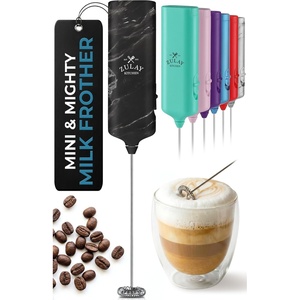 image:imageZulay Froth N Go Milk Frother  Rechargeable 3in1 Handheld Frother Wand with Travel Case amp USBC Charger  Single Double amp Egg Whisk for Latte Cappuccino Matcha Protein Shakes  Diamond WhiteBasalt Marble