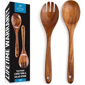 image:imageZulay Kitchen 94 Teak Wooden Cooking Spoon  Durable NonStick Wooden Utensil for Cooking Stirring Mixing amp Serving  HeatResistant Smooth Finish Kitchen Spoon for Nonstick CookwareTeak Wood Utensils