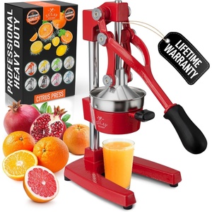 image:imageZulay Kitchen Cast Iron Juicer  Heavy Duty Manual Juicer with Detachable Strainers for Easy Cleaning Orange Juice Press for Citrus Fruits Perfect for Bartenders Juice Lovers amp Health EnthusiastsOriginal  Deep Red