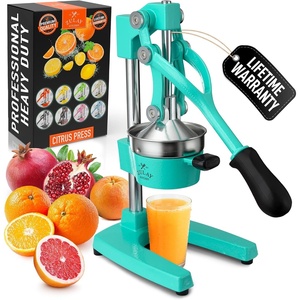 image:imageZulay Kitchen Cast Iron Juicer  Heavy Duty Manual Juicer with Detachable Strainers for Easy Cleaning Orange Juice Press for Citrus Fruits Perfect for Bartenders Juice Lovers amp Health EnthusiastsOriginal  Teal
