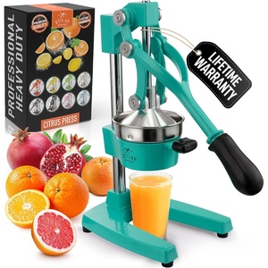 image:imageZulay Kitchen Cast Iron Juicer  Heavy Duty Manual Juicer with Detachable Strainers for Easy Cleaning Orange Juice Press for Citrus Fruits Perfect for Bartenders Juice Lovers amp Health EnthusiastsOriginal  Aqua