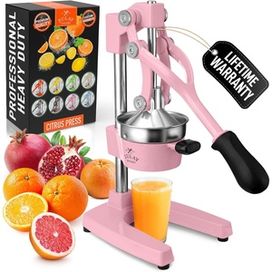 image:imageZulay Kitchen Cast Iron Juicer  Heavy Duty Manual Juicer with Detachable Strainers for Easy Cleaning Orange Juice Press for Citrus Fruits Perfect for Bartenders Juice Lovers amp Health EnthusiastsOriginal  Light Pink