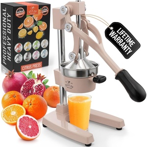 image:imageZulay Kitchen Cast Iron Juicer  Heavy Duty Manual Juicer with Detachable Strainers for Easy Cleaning Orange Juice Press for Citrus Fruits Perfect for Bartenders Juice Lovers amp Health EnthusiastsOriginal  Soft Clay