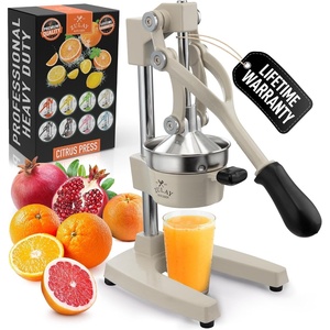 image:imageZulay Kitchen Cast Iron Juicer  Heavy Duty Manual Juicer with Detachable Strainers for Easy Cleaning Orange Juice Press for Citrus Fruits Perfect for Bartenders Juice Lovers amp Health EnthusiastsOriginal  Light Gray