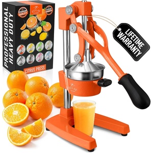 image:imageZulay Kitchen Cast Iron Juicer  Heavy Duty Manual Juicer with Detachable Strainers for Easy Cleaning Orange Juice Press for Citrus Fruits Perfect for Bartenders Juice Lovers amp Health EnthusiastsOriginal  Orange