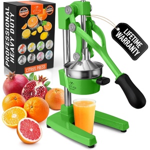 image:imageZulay Kitchen Cast Iron Juicer  Heavy Duty Manual Juicer with Detachable Strainers for Easy Cleaning Orange Juice Press for Citrus Fruits Perfect for Bartenders Juice Lovers amp Health EnthusiastsOriginal  Lime Green
