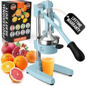image:imageZulay Kitchen Cast Iron Juicer  Heavy Duty Manual Juicer with Detachable Strainers for Easy Cleaning Orange Juice Press for Citrus Fruits Perfect for Bartenders Juice Lovers amp Health EnthusiastsOriginal  Blue