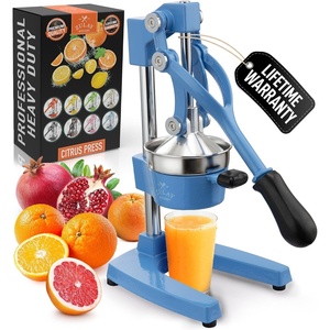 image:imageZulay Kitchen Cast Iron Juicer  Heavy Duty Manual Juicer with Detachable Strainers for Easy Cleaning Orange Juice Press for Citrus Fruits Perfect for Bartenders Juice Lovers amp Health EnthusiastsOriginal  Blue Haze