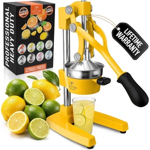 image:imageZulay Kitchen Cast Iron Juicer  Heavy Duty Manual Juicer with Detachable Strainers for Easy Cleaning Orange Juice Press for Citrus Fruits Perfect for Bartenders Juice Lovers amp Health EnthusiastsOriginal  Lemon Yellow