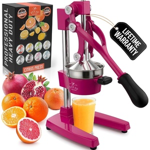 image:imageZulay Kitchen Cast Iron Juicer  Heavy Duty Manual Juicer with Detachable Strainers for Easy Cleaning Orange Juice Press for Citrus Fruits Perfect for Bartenders Juice Lovers amp Health EnthusiastsOriginal  Electric Pink
