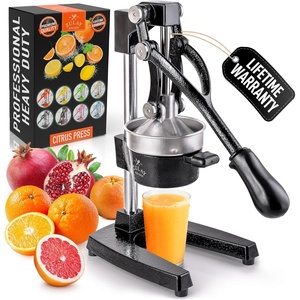 image:imageZulay Kitchen Cast Iron Juicer  Heavy Duty Manual Juicer with Detachable Strainers for Easy Cleaning Orange Juice Press for Citrus Fruits Perfect for Bartenders Juice Lovers amp Health EnthusiastsOriginal  Black