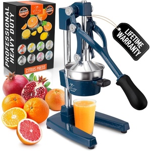 image:imageZulay Kitchen Cast Iron Juicer  Heavy Duty Manual Juicer with Detachable Strainers for Easy Cleaning Orange Juice Press for Citrus Fruits Perfect for Bartenders Juice Lovers amp Health EnthusiastsOriginal  Navy