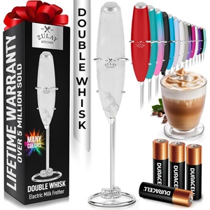 image:imageZulay Kitchen Executive Series Milk Frother Wand  Upgraded amp Improved Stand  Ideal Coffee Gift  Coffee Frother Handheld Foam Maker For Lattes  Electric Milk Frother Handheld For CappuccinoZodiac Quartz