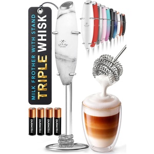 image:imageZulay Kitchen Executive Series Milk Frother Wand  Upgraded amp Improved Stand  Ideal Coffee Gift  Coffee Frother Handheld Foam Maker For Lattes  Electric Milk Frother Handheld For CappuccinoOnyx Marble