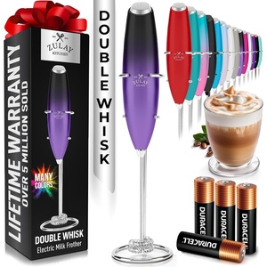 image:imageZulay Kitchen Executive Series Milk Frother Wand  Upgraded amp Improved Stand  Ideal Coffee Gift  Coffee Frother Handheld Foam Maker For Lattes  Electric Milk Frother Handheld For CappuccinoUniverse
