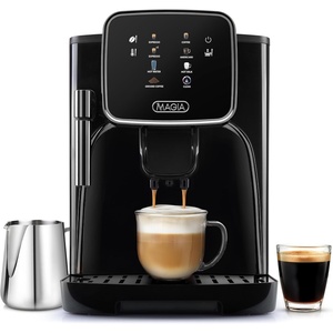 image:imageZulay Kitchen Magia Clasica Automatic Espresso Machine with BuiltIn Grinder Touch Panel Coffee Maker Steam Wand Milk Frother Adjustable Strength SelfCleaning Black amp Copper 13 x 177 x 94Black