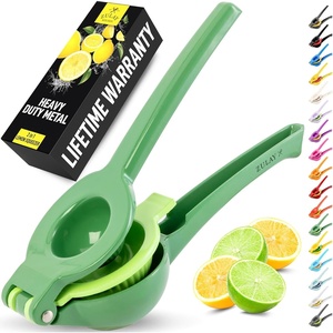 image:imageZulay Kitchen Metal 2in1 Lemon Squeezer  Sturdy Max Extraction Hand Juicer Lemon Squeezer Gets Every Last Drop  Easy to Clean Manual Citrus Juicer  EasyUse Lemon Juicer Squeezer  RedYellowGreen  Lime