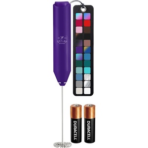 image:imageZulay Kitchen Powerful Milk Frother Wand  Handheld Stainless Steel  Battery Operated Drink Mixer for Coffee Lattes Cappuccino Matcha  Froth Mate Frother Gift  Midnight BlackRegal Purple