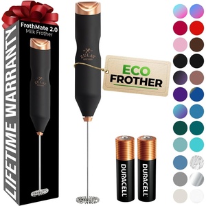 image:imageZulay Kitchen Powerful Milk Frother Wand  Handheld Stainless Steel  Battery Operated Drink Mixer for Coffee Lattes Cappuccino Matcha  Froth Mate Frother Gift  Midnight BlackFancy Copper Black