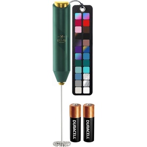 image:imageZulay Kitchen Powerful Milk Frother Wand  Handheld Stainless Steel  Battery Operated Drink Mixer for Coffee Lattes Cappuccino Matcha  Froth Mate Frother Gift  Absolute BlackOrganic Green  Gold