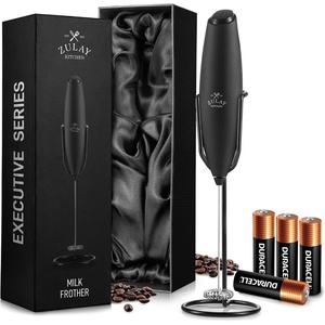 image:imageZulay Kitchen Powerful Milk Frother Wand With Duracell Batteries  Ultra Fast Handheld Drink Mixer  Electric Whisk Foam Maker for Coffee Lattes Cappuccino amp Matcha  Triple Whisk  Orchid LilacAll Must Go Gift Box Black