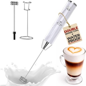 image:imageZulay Kitchen Powerful Milk Frother Wand With Duracell Batteries  Ultra Fast Handheld Drink Mixer  Electric Whisk Foam Maker for Coffee Lattes Cappuccino amp Matcha  Triple Whisk  Orchid LilacLux Quartz