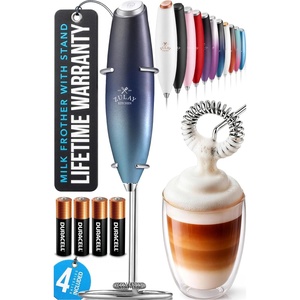 image:imageZulay Kitchen Powerful Milk Frother Wand With Duracell Batteries  Ultra Fast Handheld Drink Mixer  Electric Whisk Foam Maker for Coffee Lattes Cappuccino amp Matcha  Triple Whisk  Orchid LilacCelestial Waters