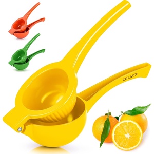 image:imageZulay Kitchen Premium Quality Metal Orange Squeezer Citrus Juicer Manual Press for Extracting the Most Juice Possible  Orange Juicer YellowYellow