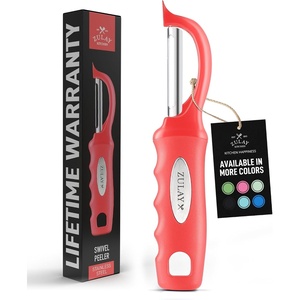 image:imageZulay Kitchen Premium Vegetable Peeler for Kitchen  Swivel Peeler with Razor Sharp Stainless Steel Blades amp Strong Ergonomic Handle  Dishwasher Safe Easy To Use with Blemish Remover  BlackRed
