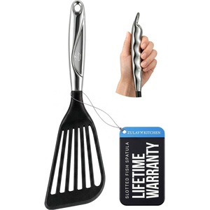 image:imageZulay Kitchen Stainless Steel Fish Turner Spatula  124 Flexible HeatResistant Slotted Turner for NonStick Cookware  RustProof Durable amp Dishwasher Safe Cooking Utensil for Everyday UseMedium