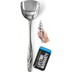 image:imageZulay Kitchen Stainless Steel Soup Ladle  13 Large Ladle for Soups Stews amp Sauces  Durable HeatResistant RustProof amp Dishwasher Safe Kitchen Utensil with Ergonomic HandleWok Spatula