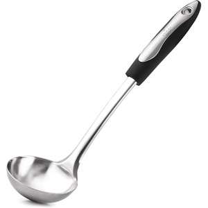 image:imageZulay Kitchen Stainless Steel Soup Ladle  13 Large Ladle for Soups Stews amp Sauces  Durable HeatResistant RustProof amp Dishwasher Safe Kitchen Utensil with Ergonomic HandleStainless Steel