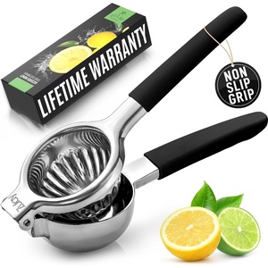 image:imageZulay Lemon Squeezer Stainless Steel with Premium Heavy Duty Solid Metal Squeezer Bowl Black Grip Large