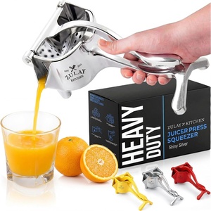 image:imageZulay Manual Fruit Juicer Heavy Duty Juice Press Squeezer with Detachable Lever amp Removable Strainer  Fruit Press amp Hand Juicer For Pomegranates Lemons Oranges and More Silver