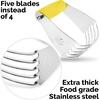 image:imageZulay Kitchen Dough Blender Top Professional  Stainless Steel Pastry Cutter Heavy Duty Dough Cutter With Blades Pastry Blender And Butter Cutter  Pastry Cutter For Baking BlackYellow