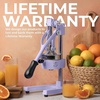 image:imageZulay Kitchen Pulperizer 9 in 1 Cast Iron Juicer  EasytoClean HeavyDuty Manual Juicer with Presser Attachment to Juice All Types of Fruits Extra Tall with Stainless Steel Bowl  WhiteOriginal  Lavender