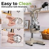 image:imageZulay Kitchen Pulperizer 9 in 1 Cast Iron Juicer  EasytoClean HeavyDuty Manual Juicer with Presser Attachment to Juice All Types of Fruits Extra Tall with Stainless Steel Bowl  WhiteOriginal  Light Gray