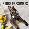 image:imageZulay Kitchen Pulperizer 9 in 1 Cast Iron Juicer  EasytoClean HeavyDuty Manual Juicer with Presser Attachment to Juice All Types of Fruits Extra Tall with Stainless Steel Bowl  WhiteOriginal  Copper