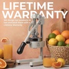 image:imageZulay Kitchen Pulperizer 9 in 1 Cast Iron Juicer  EasytoClean HeavyDuty Manual Juicer with Presser Attachment to Juice All Types of Fruits Extra Tall with Stainless Steel Bowl  WhiteOriginal  Light Gray