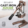 image:imageZulay Kitchen Pulperizer 9 in 1 Cast Iron Juicer  EasytoClean HeavyDuty Manual Juicer with Presser Attachment to Juice All Types of Fruits Extra Tall with Stainless Steel Bowl  WhiteOriginal  Copper