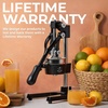 image:imageZulay Kitchen Pulperizer 9 in 1 Cast Iron Juicer  EasytoClean HeavyDuty Manual Juicer with Presser Attachment to Juice All Types of Fruits Extra Tall with Stainless Steel Bowl  WhiteOriginal  Black